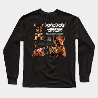 Yorkshire Terrier Dog Fun Facts Long Sleeve T-Shirt